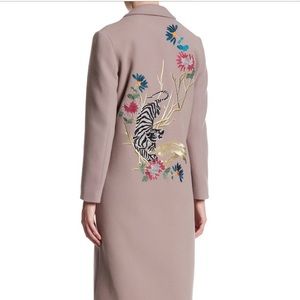 Topshop Tokyo Embroider Wool coat